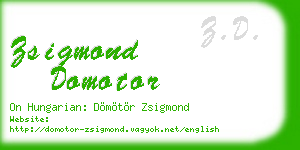 zsigmond domotor business card